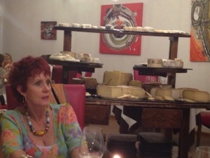 cheese trolley in restaurant
